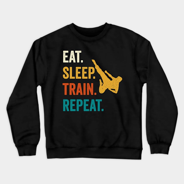 Eat Sleep Karate Repeat Karate Crewneck Sweatshirt by MzumO